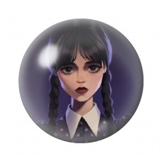 Cabochons en Verre Illustré Mercredi Gothique 12 à 25mm  pour la Création de Bijoux Fantaisie - DIY