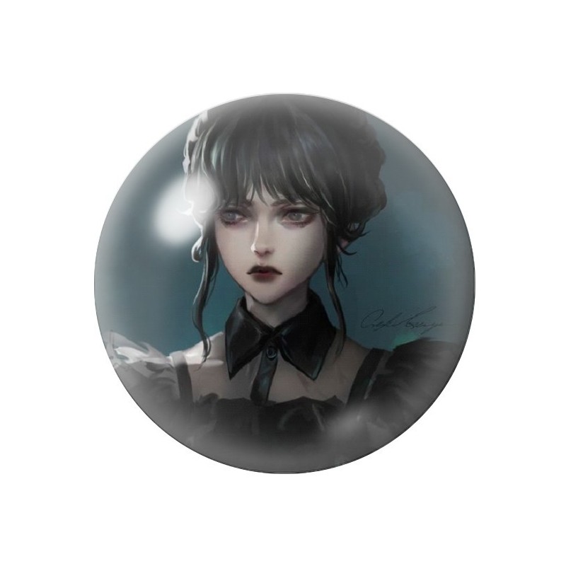 Cabochons en Verre Illustré Mercredi Gothique 12 à 25mm