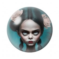 Cabochons en Verre Illustré Mercredi Gothique 12 à 25mm  pour la Création de Bijoux Fantaisie - DIY