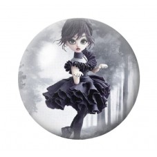 Cabochons en Verre Illustré Mercredi Gothique 12 à 25mm  pour la Création de Bijoux Fantaisie - DIY