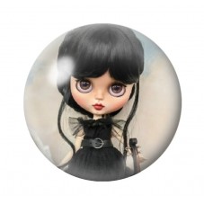 Cabochons en Verre Illustré Mercredi Gothique 12 à 25mm  pour la Création de Bijoux Fantaisie - DIY