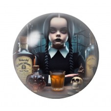 Cabochons en Verre Illustré Mercredi Gothique 12 à 25mm  pour la Création de Bijoux Fantaisie - DIY