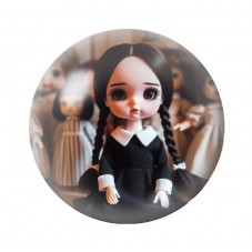 Cabochons en Verre Illustré Mercredi Gothique 12 à 25mm  pour la Création de Bijoux Fantaisie - DIY