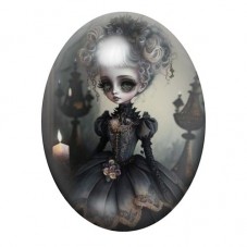 Cabochon en Verre Illustré Marquise Gothique 13x18, 18x25 ou 30x40mm  pour la Création de Bijoux Fantaisie - DIY