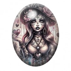 Cabochon en Verre Illustré Gothique 13x18, 18x25 ou 30x40mm  pour la Création de Bijoux Fantaisie - DIY