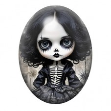 Cabochon en Verre Illustré Poupée Blythe Gothique 13x18, 18x25 ou 30x40mm  pour la Création de Bijoux Fantaisie - DIY