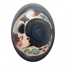 Cabochon en Verre Illustré Lune Gothique 13x18, 18x25 ou 30x40mm  pour la Création de Bijoux Fantaisie - DIY