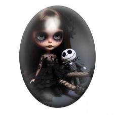 Cabochon en Verre Illustré Poupér Blythe Jack Gothique 13x18, 18x25 ou 30x40mm  pour la Création de Bijoux Fantaisie - DIY
