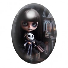Cabochon en Verre Illustré Poupér Blythe Jack Gothique 13x18, 18x25 ou 30x40mm  pour la Création de Bijoux Fantaisie - DIY