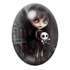 Cabochon en Verre Illustré Poupér Blythe Jack Gothique 13x18, 18x25 ou 30x40mm  pour la Création de Bijoux Fantaisie - DIY