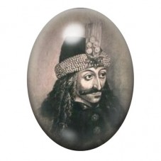 Cabochon en Verre Illustré Comte Vlad Dracula Gothique 13x18, 18x25 ou 30x40mm  pour la Création de Bijoux Fantaisie - DIY