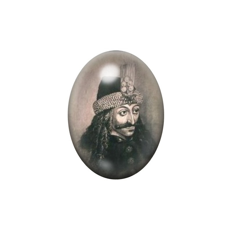 Cabochon en Verre Illustré Comte Vlad Dracula Gothique 13x18, 18x25 ou 30x40mm