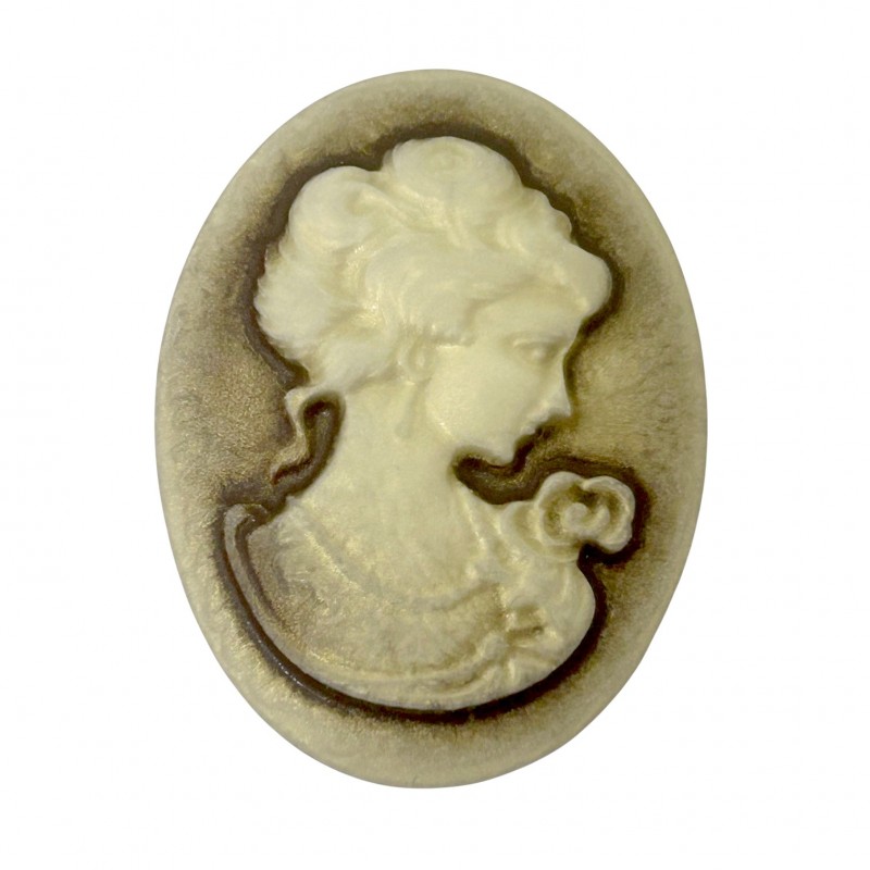 Camée Cabochon Lady Vintage Haute Qualité pour Support 30x40mm