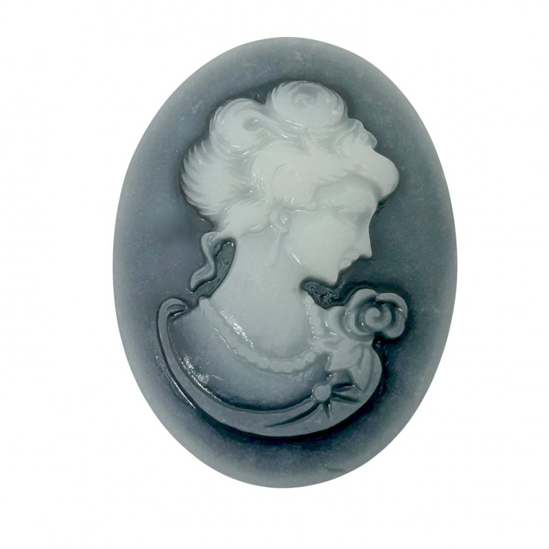 Camée Cabochon Lady Vintage Haute Qualité pour Support 30x40mm