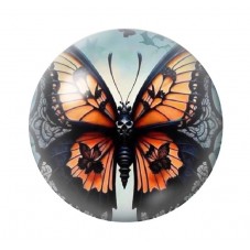 Cabochon en Verre Illustré Papillon Gothique 12 à 25mm  pour la Création de Bijoux Fantaisie - DIY