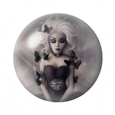 Cabochon en Verre Illustré Femme Gothique 12 à 25mm  pour la Création de Bijoux Fantaisie - DIY