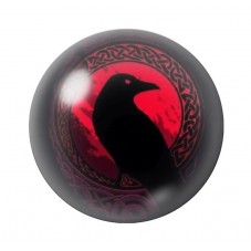 Cabochon en Verre Illustré Corbeau Gothique 12 à 25mm  pour la Création de Bijoux Fantaisie - DIY