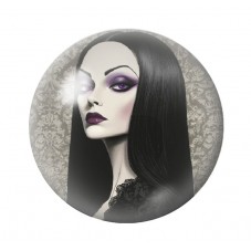 Cabochon en Verre Illustré Femme Gothique 12 à 25mm  pour la Création de Bijoux Fantaisie - DIY