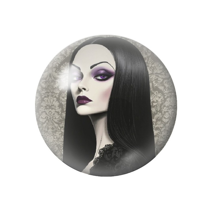 Cabochon en Verre Illustré Femme Gothique 12 à 25mm