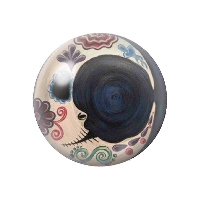 Cabochon en Verre Illustré Lune Gothique 12 à 25mm