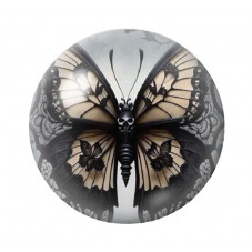 Cabochon en Verre Illustré Papillon Gothique 12 à 25mm  pour la Création de Bijoux Fantaisie - DIY