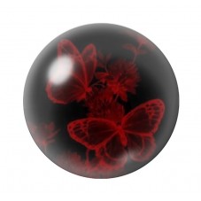 Cabochon en Verre Illustré Papillons Gothique 12 à 25mm  pour la Création de Bijoux Fantaisie - DIY