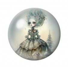 Cabochon en Verre Illustré Marquise Gothique 12 à 25mm  pour la Création de Bijoux Fantaisie - DIY