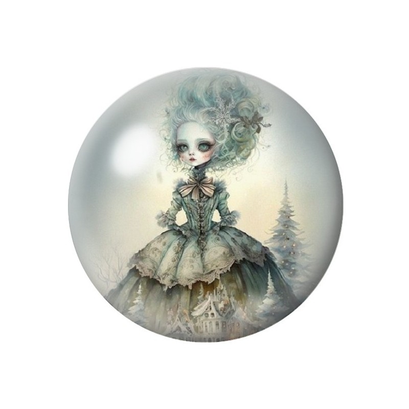 Cabochon en Verre Illustré Marquise Gothique 12 à 25mm