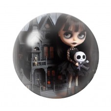 Cabochon en Verre Illustré Poupée Blythe Jack Gothique 12 à 25mm  pour la Création de Bijoux Fantaisie - DIY