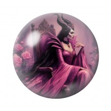 Cabochon en Verre Illustré Maléfique Gothique 12 à 25mm  pour la Création de Bijoux Fantaisie - DIY