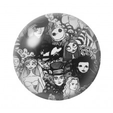 Cabochon en Verre Illustré Jack Gothique 12 à 25mm  pour la Création de Bijoux Fantaisie - DIY