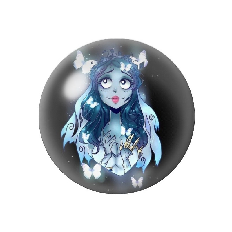 Cabochon en Verre Illustré Noces Funèbres Gothique 12 à 25mm