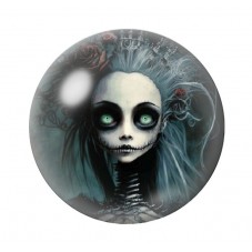 Cabochon en Verre Illustré Gothique 12 à 25mm  pour la Création de Bijoux Fantaisie - DIY