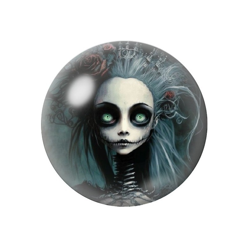 Cabochon en Verre Illustré Gothique 12 à 25mm