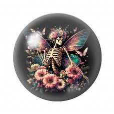 Cabochon en Verre Illustré Gothique 12 à 25mm  pour la Création de Bijoux Fantaisie - DIY