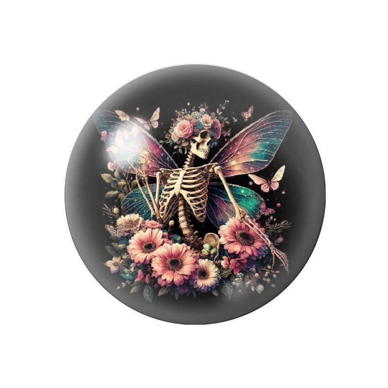 Cabochon en Verre Illustré Gothique 12 à 25mm