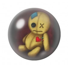 Cabochon en Verre Illustré Poupée Vaudou Gothique 12 à 25mm  pour la Création de Bijoux Fantaisie - DIY