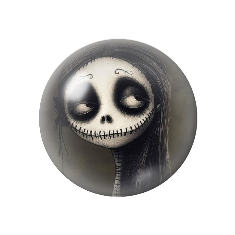 Cabochon en Verre Illustré Gothique 12 à 25mm