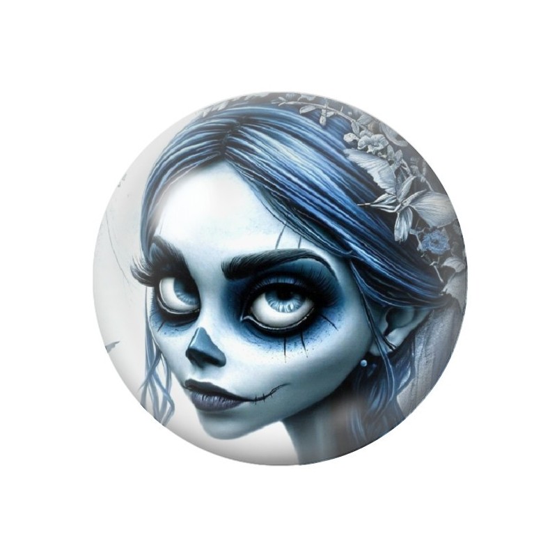 Cabochon en Verre Illustré Mariée Fantôme Gothique 12 à 25mm