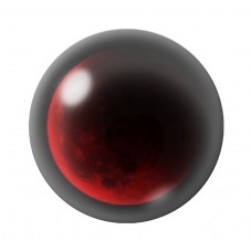 Cabochon en Verre Illustré Lune Rouge Gothique 12 à 25mm  pour la Création de Bijoux Fantaisie - DIY