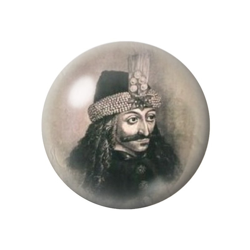 Cabochon en Verre Illustré Comte Vlad Dracula Gothique 12 à 25mm