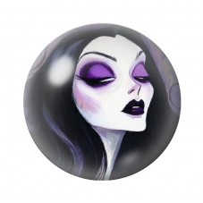 Cabochon en Verre Illustré Femme Gothique 12 à 25mm  pour la Création de Bijoux Fantaisie - DIY