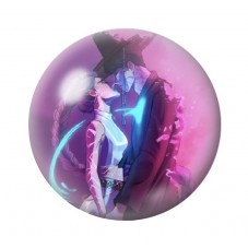 Cabochon en Verre Illustré Rumi et Jinu Gothique 12 à 25mm  pour la Création de Bijoux Fantaisie - DIY