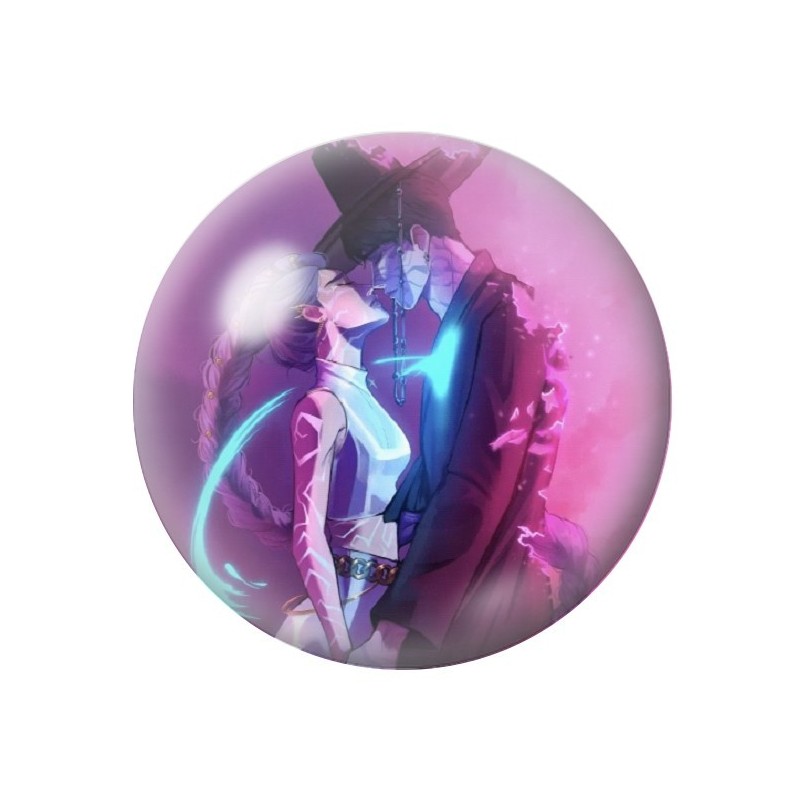 Cabochon en Verre Illustré Rumi et Jinu Gothique 12 à 25mm