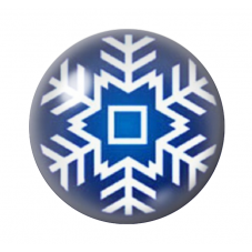 Cabochon en Verre Illustré Flocon de Neige Noël 12 à 25mm  pour la Création de Bijoux Fantaisie - DIY