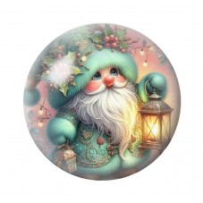 Cabochon en Verre Illustré Noël 12 à 25mm pour la création de bijoux fantaisie - DIY