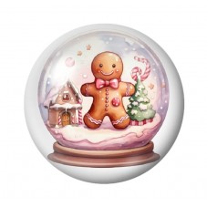 Cabochon en Verre Illustré Noël 12 à 25mm pour la création de bijoux fantaisie - DIY