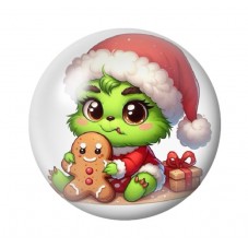 Cabochon en Verre Illustré Noël 12 à 25mm pour la création de bijoux fantaisie - DIY