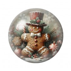 Cabochon en Verre Illustré Noël 12 à 25mm pour la création de bijoux fantaisie - DIY