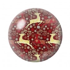 Cabochon en Verre Illustré Noël 12 à 25mm pour la création de bijoux fantaisie - DIY